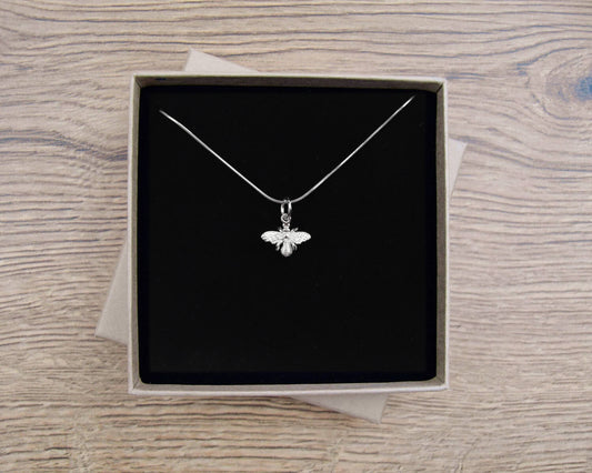 Sterling Silver Dainty Bee Necklace