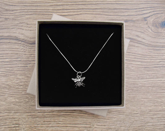 Sterling Silver Small Bee Necklace