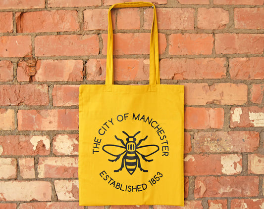 Manchester Bee Black Tote - The Manchester Shop
