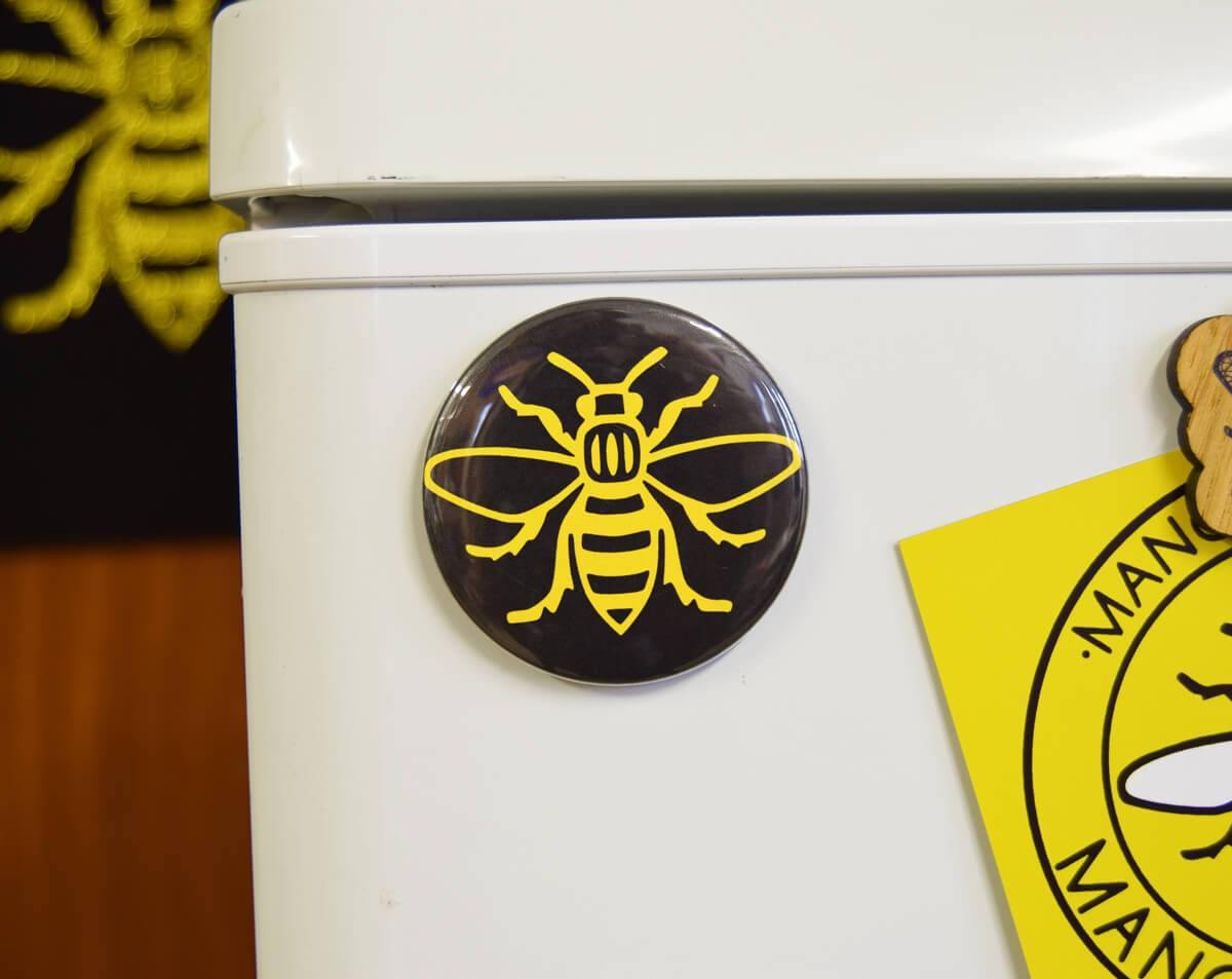 Yellow Manchester Bee Magnet - The Manchester Shop