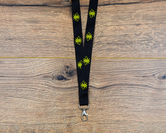 Black & Yellow Bee Lanyard - The Manchester Shop
