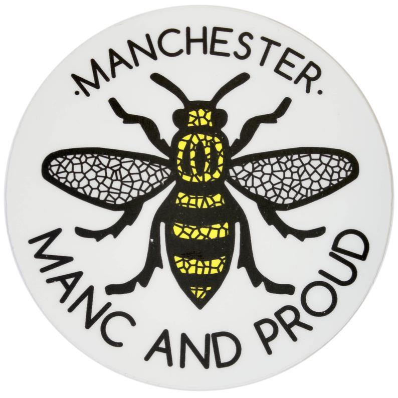 Mosaic Manchester Bee Manc & Proud Logo Sticker - The Manchester Shop