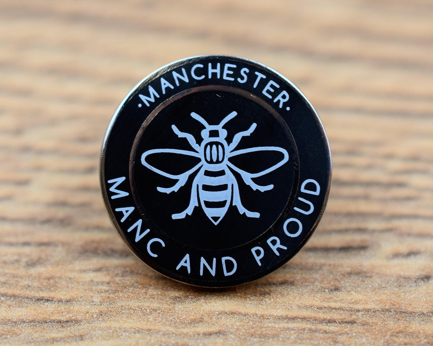 Manc & Proud Black Pin - The Manchester Shop