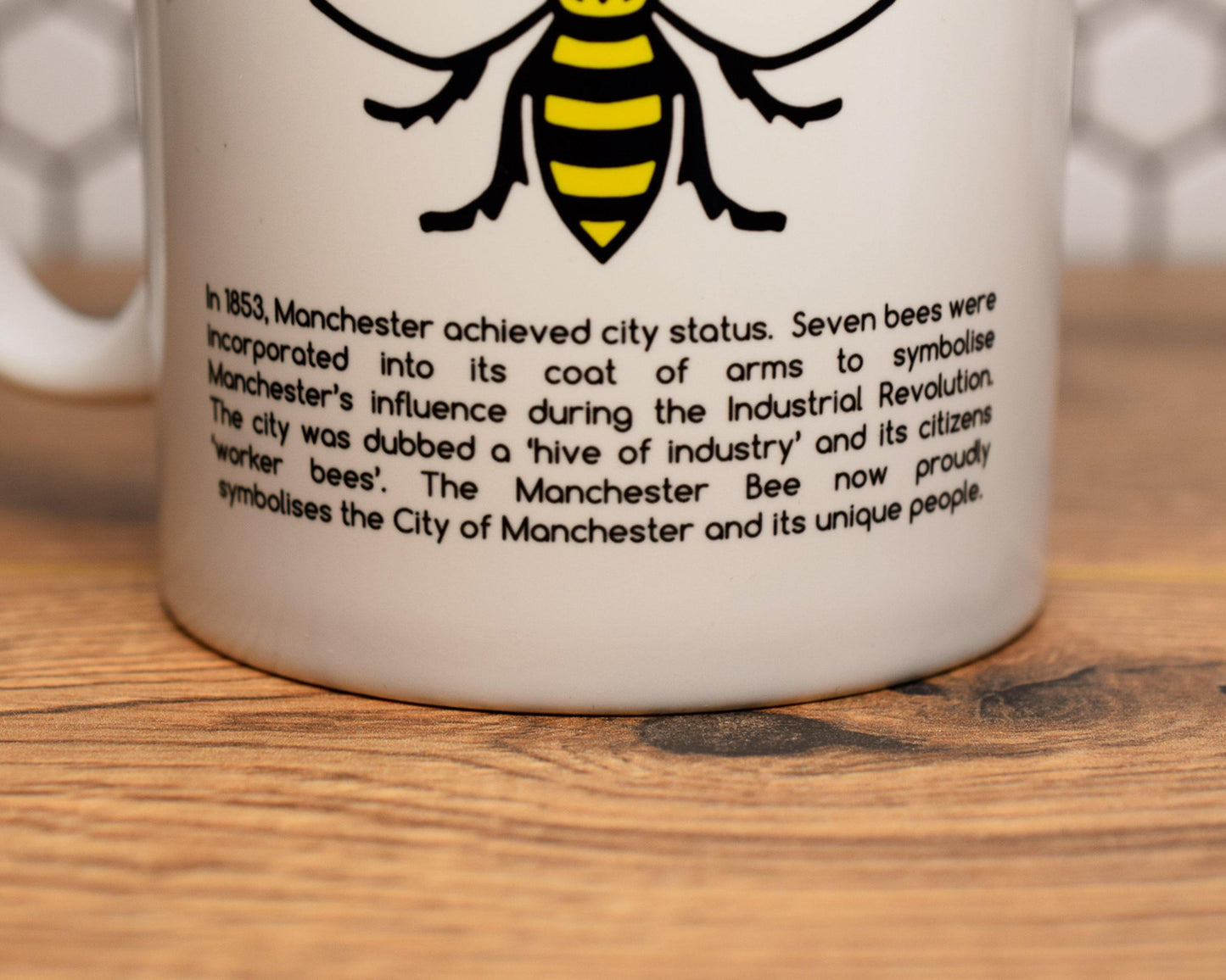 History Of The MCR Worker Bee Mug - The Manchester Shop