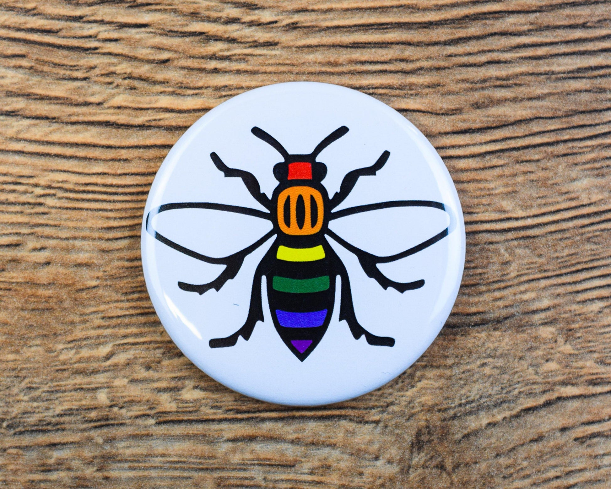 Rainbow Manchester Bee Magnet - The Manchester Shop