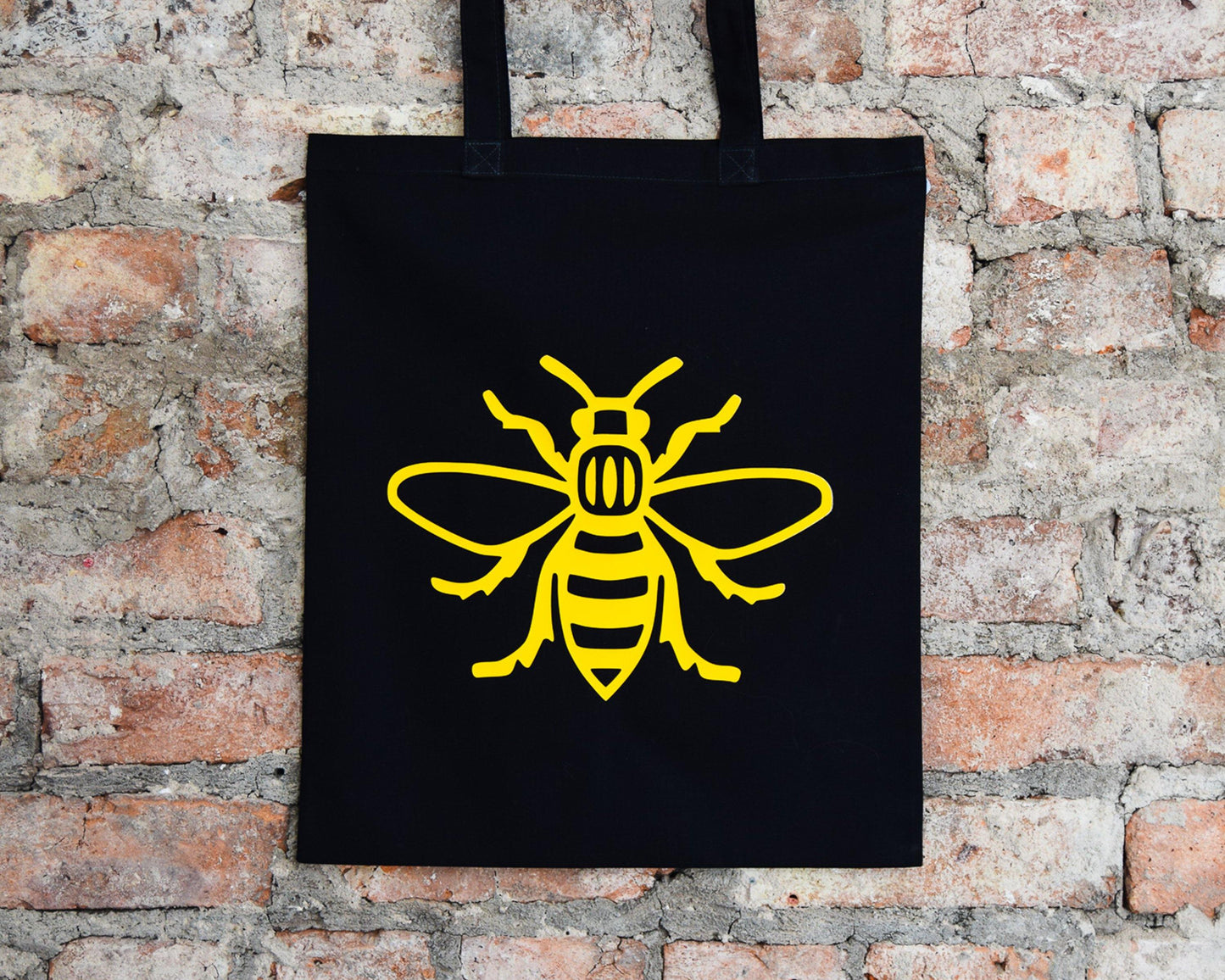 Yellow Bee Black Tote - The Manchester Shop